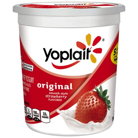 Yoplait Strawberry Yogurt with carmine