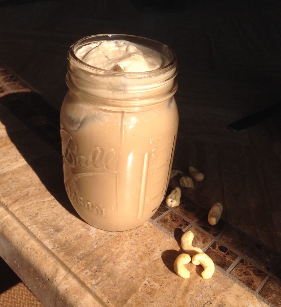 Iced Cashew Coffee with Stevia and coconut milk copy